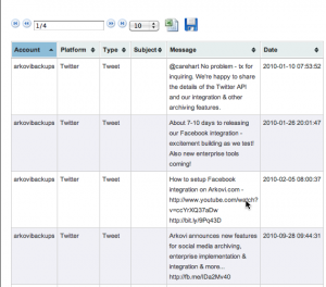 Arkovi Search Engine for social media archives