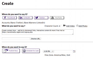 Create Content in RegEd Social Media Archiving